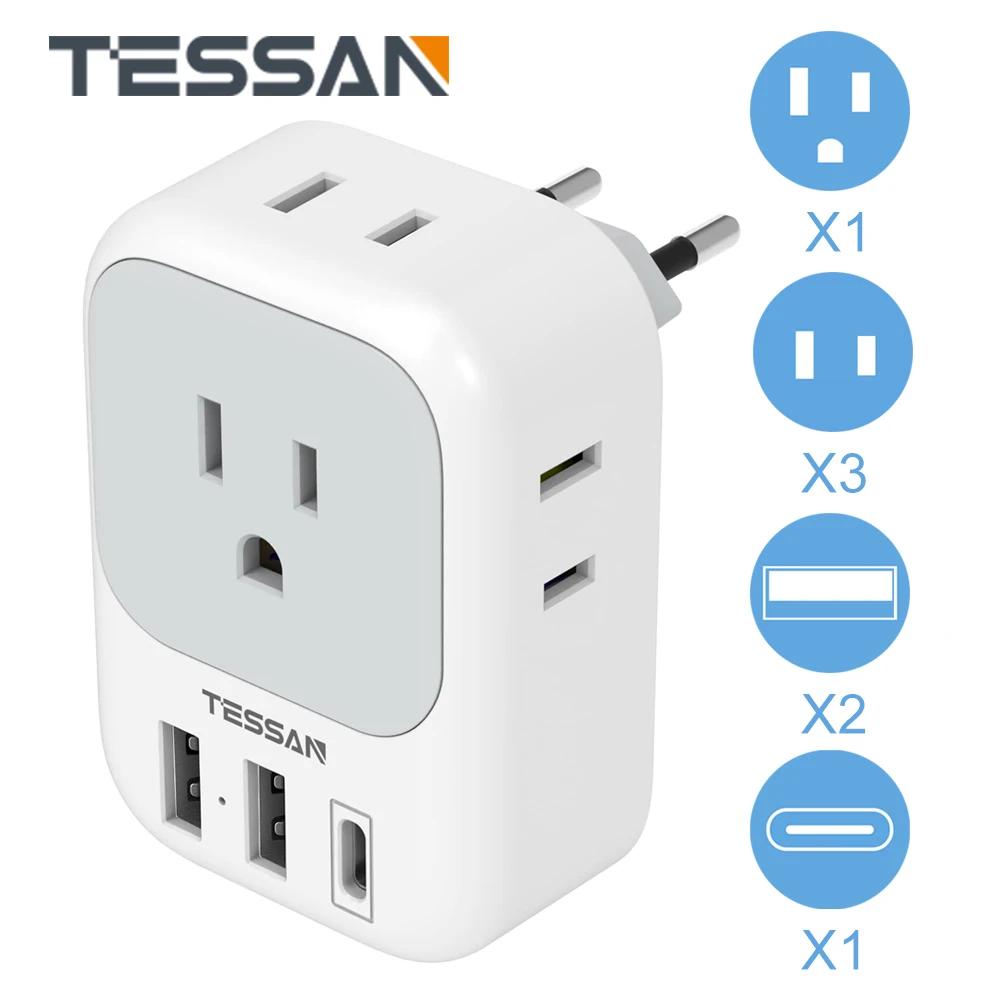 TESSAN 7 in 1 ̱ ÷ , AC ܼƮ 4 , USB 3  (USB C 1 ), CŸ ÷,   ÷ ,  